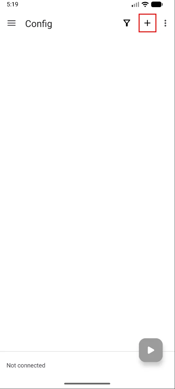 v2rayNG for Android — Copy it to the clipboard and tap “+”.