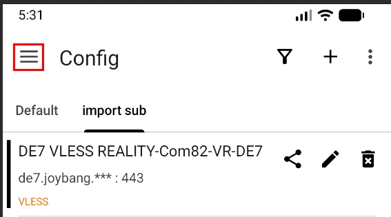 v2rayNG for Android — Let's check the per-app routing.
