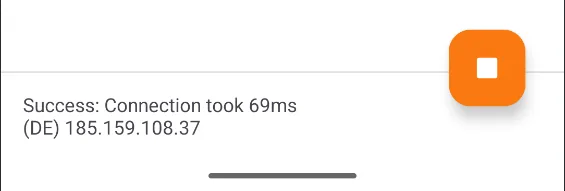 v2rayNG for Android — Tap here to test the connection.
